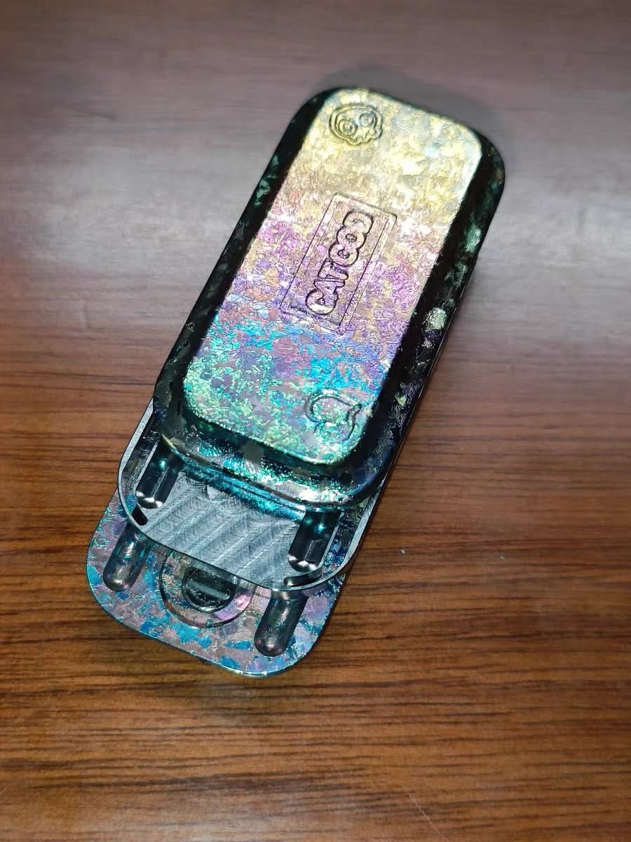 lridescent Titanium Alloy Tuning Fork Fidget Slider - MXEDC