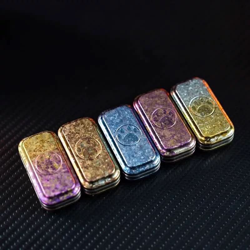 lridescent Titanium Alloy Tuning Fork Fidget Slider - MXEDC