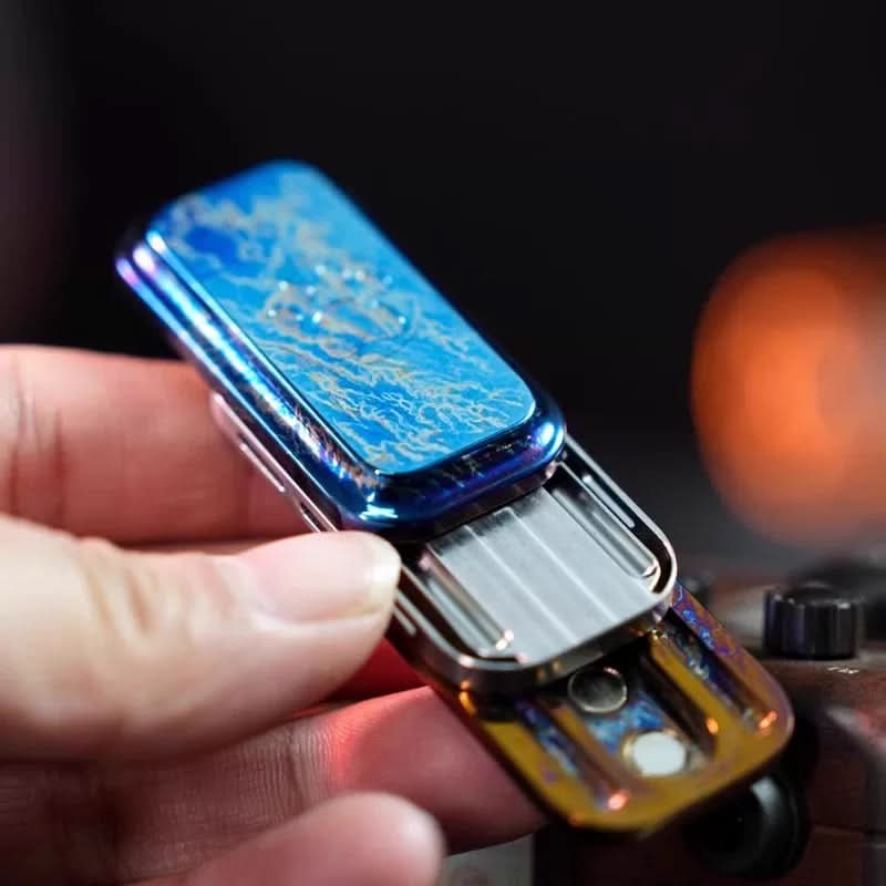 lridescent Titanium Alloy Tuning Fork Fidget Slider - MXEDC